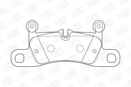 Колодки гальмівні дискові задні PORSCHE CAYENNE CHAMPION 573395CH