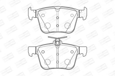 Колодки тормозные дисковые задние AUDI A3, Golf VII (12-) CHAMPION 573415CH (фото 1)