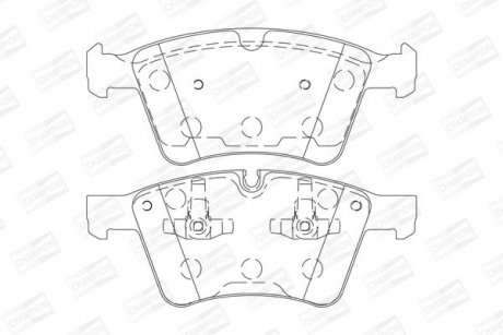 Колодки гальмівні дискові передні MB GL (X164) (06-) CHAMPION 573424CH