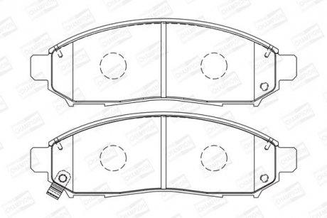 Колодки гальмівні дискові передні Nissan Leaf (10-), Navara (04-) CHAMPION 573431CH