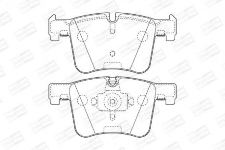 Колодки гальмівні дискові передні BMW X3 20dx, 20ix, 28ix, bis 10/2011/ X3 35ix (F25) (11-) CHAMPION 573432CH