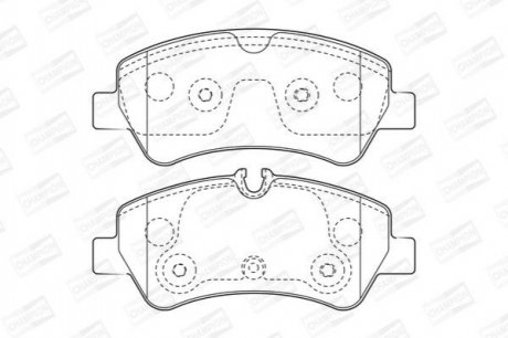Колодки тормозные дисковые задние Ford Transit (12-) CHAMPION 573434CH