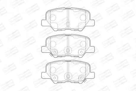 Колодки тормозные дисковые задние Citroen C4 AIRCROSS 10-|MAZDA 6 Estate (GJ, GL) 12- CHAMPION 573442CH (фото 1)