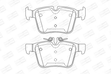 Колодки гальмівні дискові задні MB C-Class (14-) CHAMPION 573609CH