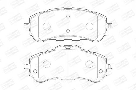 Колодки тормозные дисковые передние Citroen Berlingo (18-)/Peugeot 308 (15-), Partner (18-) CHAMPION 573620CH