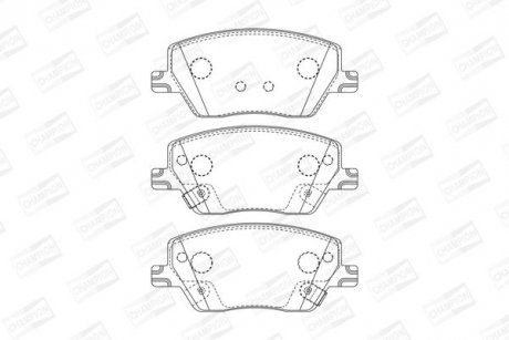 Колодки тормозные дисковые передние Fiat Tipo, Tipo SW/ Linea (15-) CHAMPION 573626CH