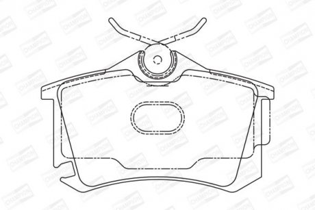 Колодки тормозные дисковые задние AUDI A2 (8Z0) 00-05|SEAT TOLEDO III (5P2) 04-09|VW GOLF V (1K1) 03-10 CHAMPION 573682CH