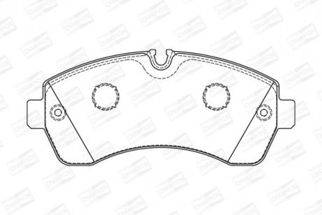 Колодки гальмівні дискові передні Sprinter/ VW Crafter 5T (06-) CHAMPION 573726CH