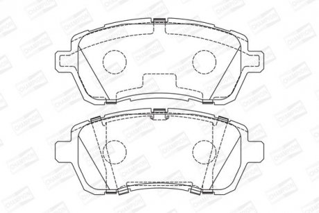 Колодки тормозные дисковые передние FORD Fiesta VI CHAMPION 573747CH (фото 1)