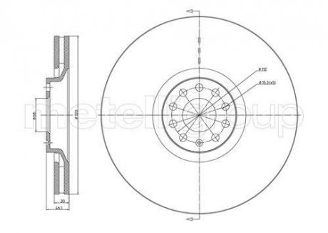 Гальмівний диск A4/A6/Allroad/Exeo (97-13) CIFAM 800-705C