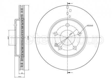 Гальмівний диск перед. W169/W245 (04-12) CIFAM 800-832C