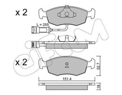 Гальмівні колодки перед. Ford Escort/Sierra 84-99 (ATE) CIFAM 822-094-0