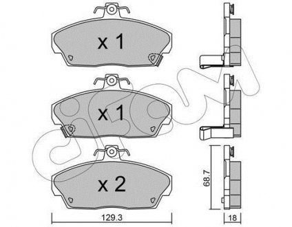 Гальмівні колодки перед. Honda Civic 91-05 (TRW) CIFAM 822-174-0