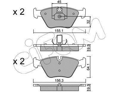 Гальмівні колодки перед. BMW 5 (E39) 95-03 (ATE) CIFAM 822-207-3