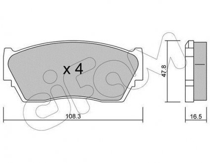 Колодки гальмівні пер. Sunny/100NX 90-96 CIFAM 822-246-0