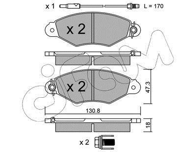 Гальмівні колодки перед. Kangoo 97-08 (Bosch) (з датчиком) CIFAM 822-253-1