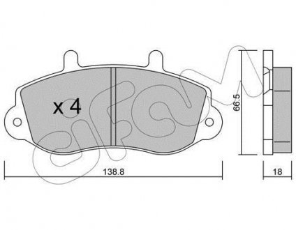 Гальмівні колодки перед. Master/Movano 98- (R15) CIFAM 822-264-0