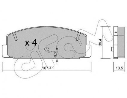 Гальмівні колодки зад. Mazda 323/626 94-04 (akebono) CIFAM 822-302-1