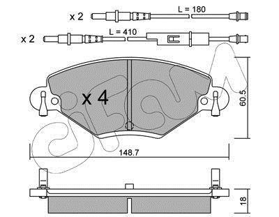 Гальмівні колодки перед. Citroen C5 01- (Bosch) CIFAM 822-331-0 (фото 1)