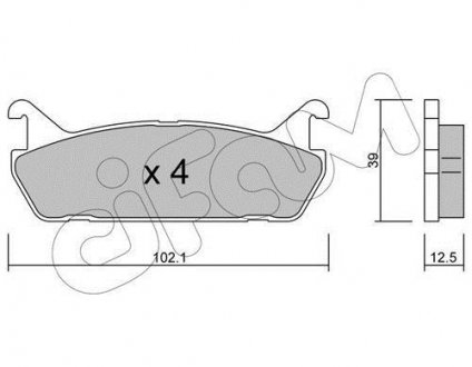 Гальмівні колодки зад. Mazda 323/626 94-04 (akebono) CIFAM 822-390-0