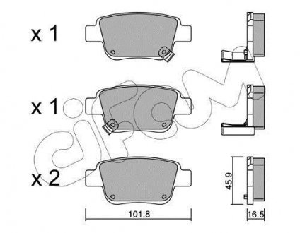 Гальмівні колодки зад. Toyota Avensis 00-08 (Bosch) CIFAM 822-451-0