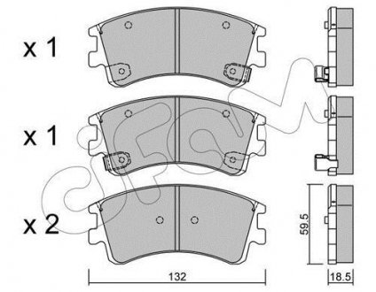 Гальмівні колодки перед. Mazda 6 02- CIFAM 822-476-0