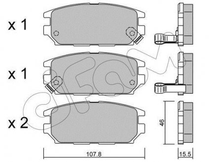 Колодки гальмівні задн. Galant/Lancer/Space Wagon (89-05) CIFAM 822-483-0