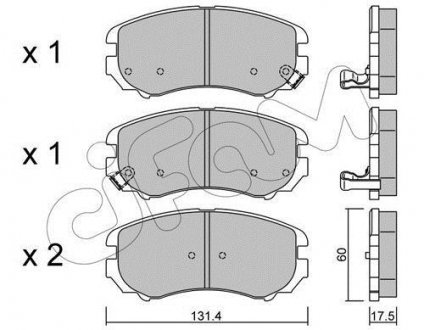 Гальмівні колодки перед. Hyundai Sonata/Tucson/Kia Sportage 1.6-2.7 01- CIFAM 822-503-0