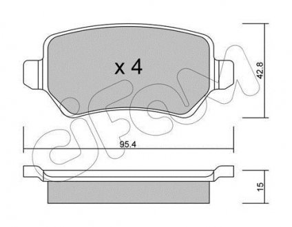 Гальмівні колодки Astra/Ceed/Combo/Zafira 94- CIFAM 822-542-1
