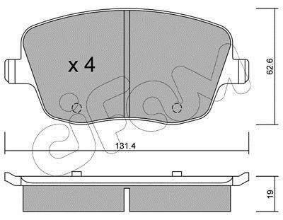 Гальмівні колодки перед. VW Polo 02-/Skoda Fabia 99-14 (TRW) CIFAM 822-547-0