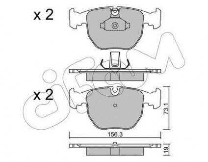 Гальмівні колодки перед. BMW 5(E39)/7(E38) 96-04 (Teves) CIFAM 822-559-0