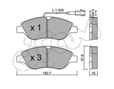 Колодки гальмівні пер. Mito/Bravo/Stilo 01- CIFAM 822-577-0