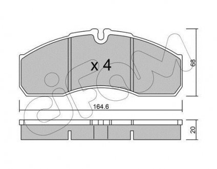 Колодки гальмівні пер. Mascot/Master Pro/W668/W905/Cabstar/Daily 96-13 CIFAM 822-578-3