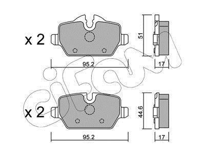 Гальмівні колодки зад. BMW 3(E90)/1(E81) 04-13 (TRW) CIFAM 822-641-0