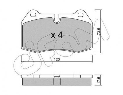 Гальмівні колодки перед. BMW 5(E39)/7(E38) 96-04 (brembo) CIFAM 822-645-0