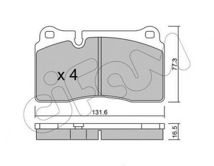 Колодки гальмівні передні VW Touareg 02- (brembo) CIFAM 822-659-0