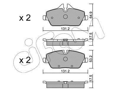 Гальмівні колодки перед BMW 1 E87/Mini Cooper 1.2-2.0 03-12 CIFAM 822-664-0