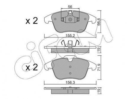 Колодки гальмівні пер. V60/S60/XC70/V70/S80/Discovery/Evoque/Freelander/Galaxy/Mondeo/S-Max 06- CIFAM 822-675-4