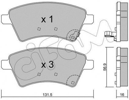 Гальмівні колодки перед Suzuki SX4 04> CIFAM 822-702-0