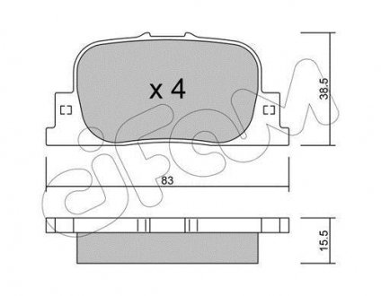 Колодки гальмівні задн. Prius/Avalon/Mark/Camry 96-09 CIFAM 822-752-0