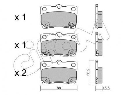 Гальмівні колодки зад. Lexus GS 05-/IS 05- (NBK) CIFAM 822-761-0