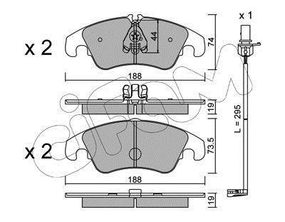 Гальмівні колодки перед.Audi A4 /A5 /Q5 2.7-4.2 07-18 CIFAM 822-775-0K