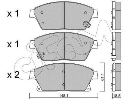 Колодки гальмівні пер. Zafira/Astra/Cruze/Volt 09- CIFAM 822-839-0