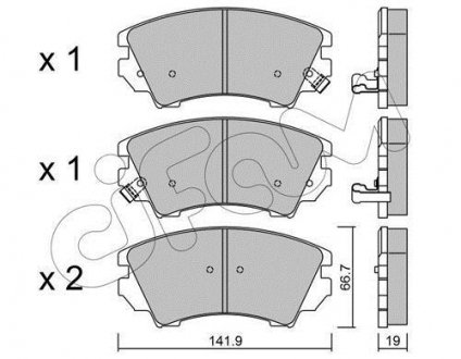 Гальмівні колодки перед. Opel Astra J 09-/Insignia 08- (Mando) CIFAM 822-842-0 (фото 1)