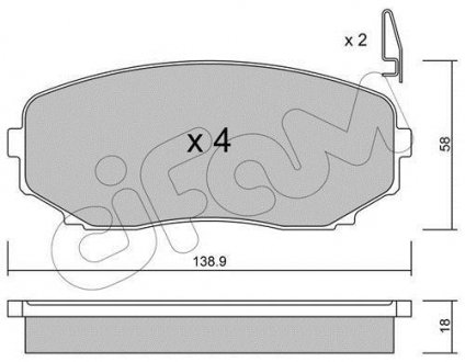 Гальмівні колодки перед. Mazda CX-7/CX-9 07- (sumitomo) CIFAM 822-872-0