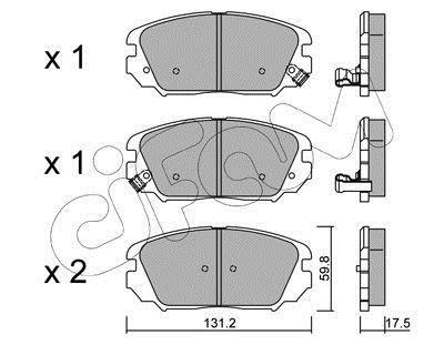 Колодки гальмівні перед. Civic/Sonata/Tucson (04-13) CIFAM 822-885-0