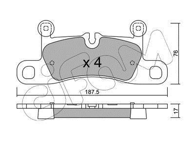 Гальмівні колодки зад. Touareg/Cayenne 10> CIFAM 822-958-0