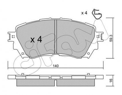 Колодки гальмівні перед. Mazda 6 (18-21) CIFAM 822-994-0