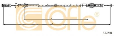 Трос акселератора COFLE 10.0904