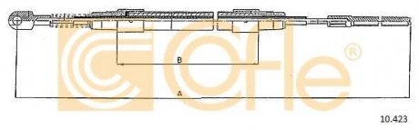 Трос ручника COFLE 10.423